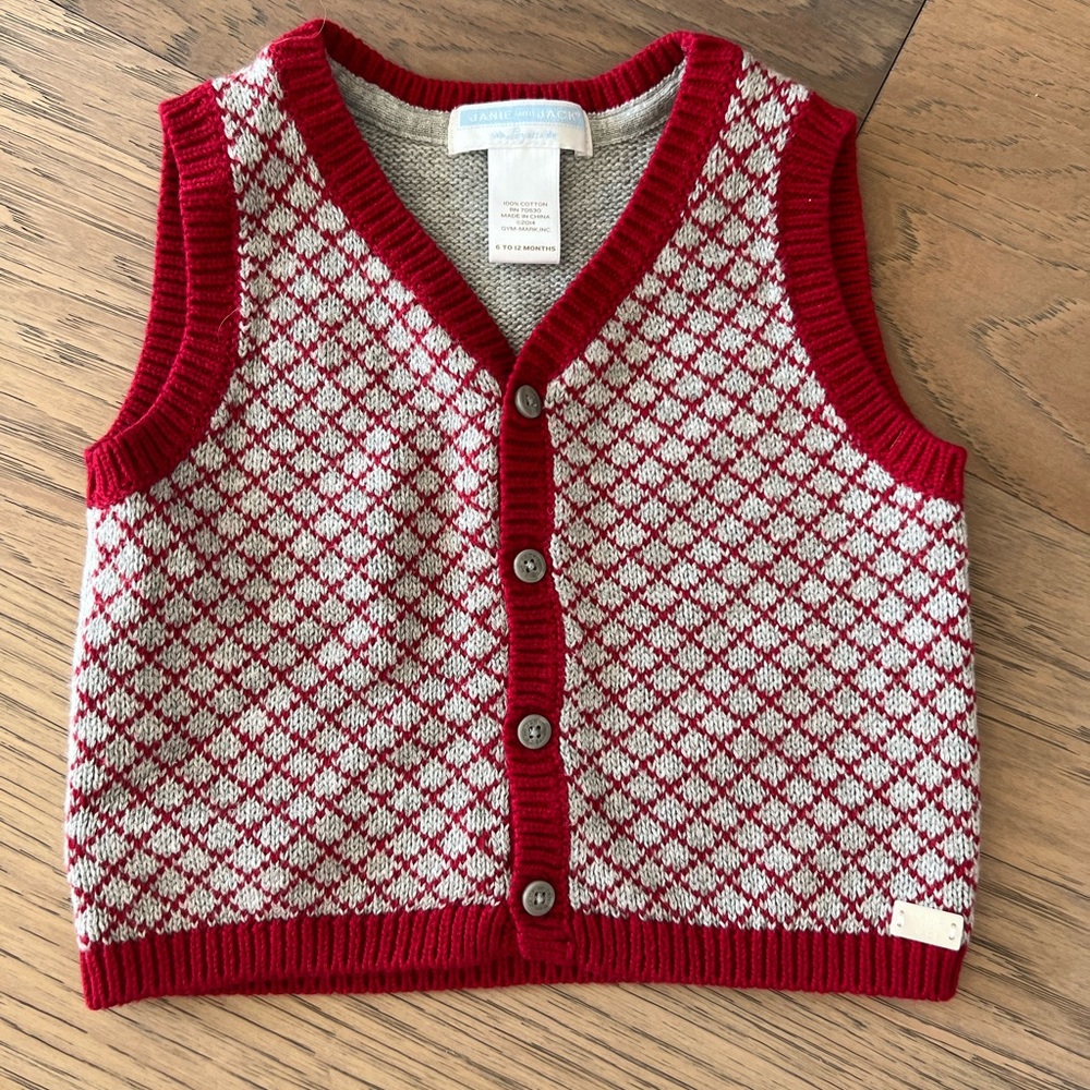 Janie and Jack Baby Boy Christmas Sweater Vest